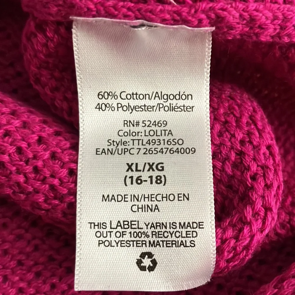 Fuchsia Ling Sleeve Sweater Top